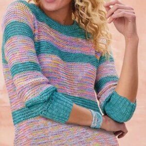 Soft Surroundings Serafina Sweater multi color size L